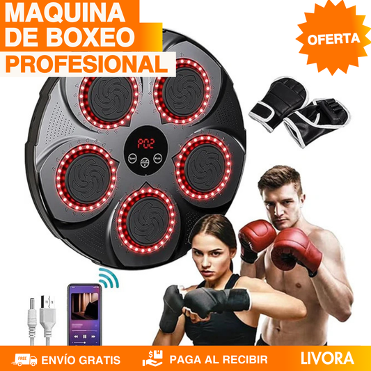 Maquina de Boxeo Bluetooth + Guantes l Calidad Premium