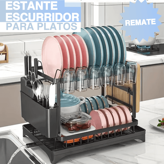 ESCURRIDOR DE PLATOS 2 NIVELES - PREMIUM