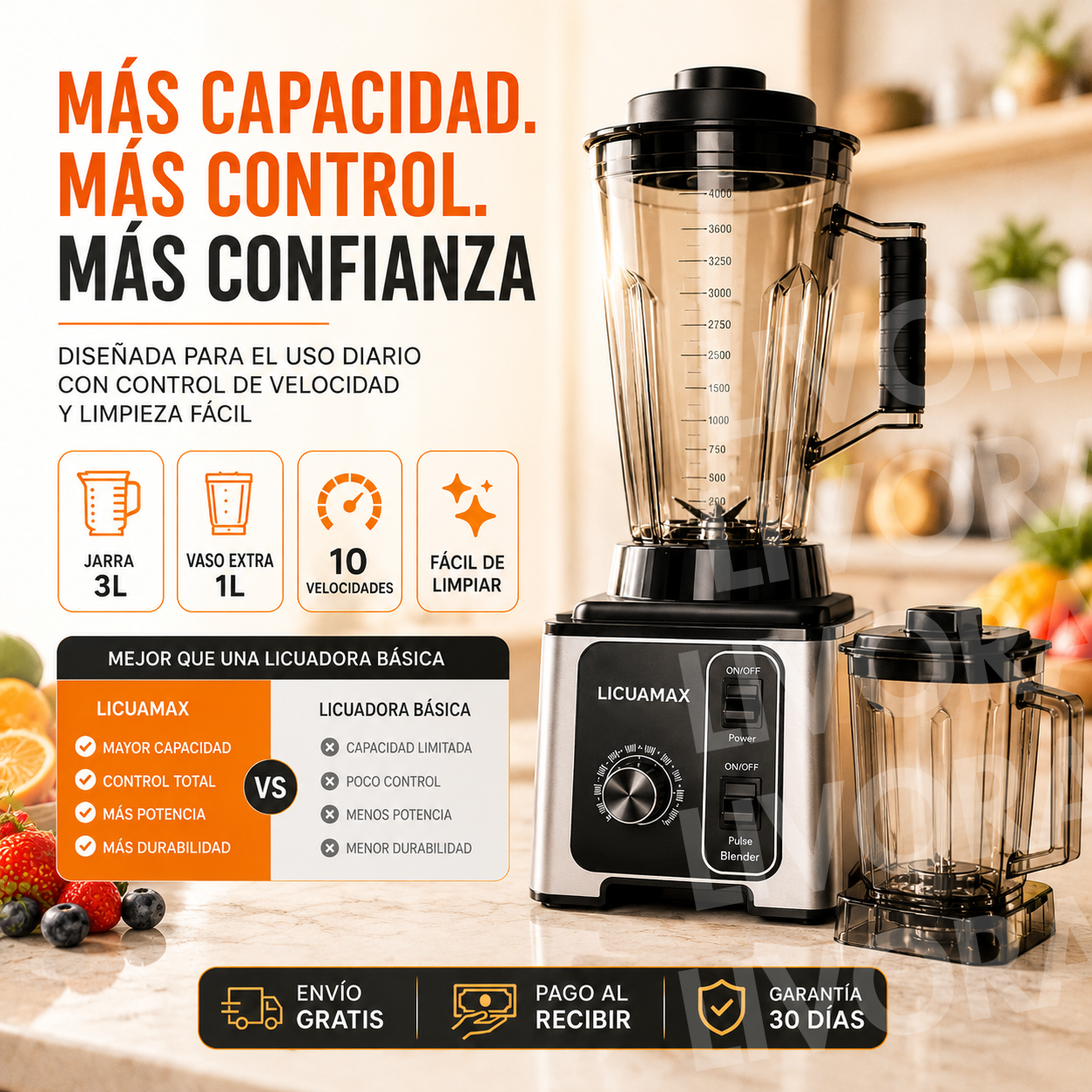 LICUAMAX PRO MULTIFUNCIONAL 8 EN 1 + RECETARIO Y REGALO SORPRESA